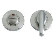 Zoo Hardware ZPS Disabled Bathroom Turn & Release With Indicator, Satin Stainless Steel - ZPS006ISS