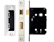 Zoo Hardware 3 Lever Contract Sash Lock (64mm OR 76mm), Satin Stainless Steel - ZSC364SS