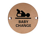 Zoo Hardware ZSS Door Sign - Baby Change Symbol, PVD Bronze - ZSS08-PVDBZ