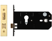Zoo Hardware Euro Horizontal Lock (152mm), PVD Stainless Brass - ZUKH152EPPVD