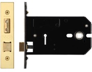 Zoo Hardware 3 Lever Horizontal Lock (127mm OR 152mm), PVD Stainless Brass - ZUKH3127PVD