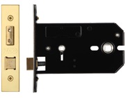 Zoo Hardware Horizontal Bathroom Lock (127mm OR 152mm), PVD Stainless Brass - ZUKHB127PVD
