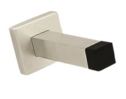 Steelworx Square Skirting Wall Door Stop With Rubber Buffer - Grade 304 Satin Stainless Steel - DSW1415SSS
