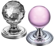 Crystal And Glass Mortice Door Knobs