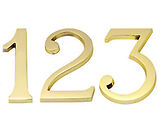 Polished Brass Door Numerals And Letters