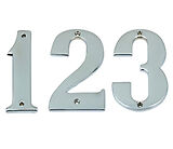 Polished Chrome Door Numerals And Letters