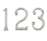 Satin Chrome Door Numerals And Letters