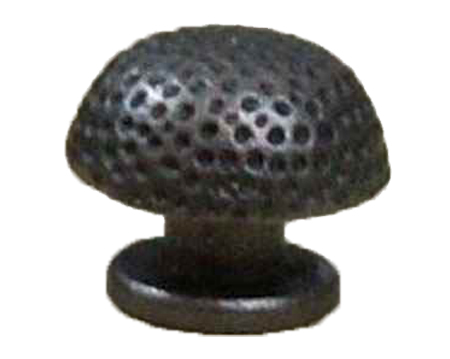 Cottingham Mushroom Dimple Cupboard Knob (39mm), Antique Cast Iron - 01.086B.AI.39