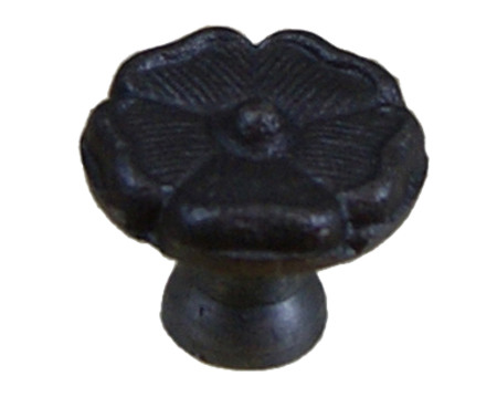 Cottingham Rose Cupboard Knob (32mm), Antique Cast Iron - 01.086R.AI.32