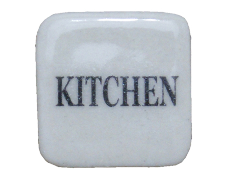 Cottingham Kitchen Square Cupboard Knob (32mm), White Ceramic- 01.086S.FR.38
