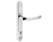 Mila ProSecure Lever/Lever Door Handles, 240mm Backplate - 92mm C/C Euro Lock, Polished Chrome Finish - 050201 (sold in pairs)