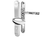 Mila ProSecure Lever/Pad Door Handles, 240mm Backplate - 92mm/62mm C/C Euro Lock, Polished Chrome Finish - 050231 (sold in pairs)