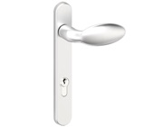 Mila ProLinea Lever/Pad Door Handles, 220mm Backplate - 92mm C/C Euro Lock, Anodised Silver (F1) Finish - 050310 (sold in pairs)