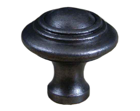 Cottingham Domed with Rings Cupboard Knob (40mm), Antique Cast Iron - 05.086Y.AI.40