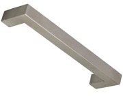 Hafele Hargrave D Cabinet Pull Handle (128mm - 448mm c/c), Brushed Stainless Steel - 100.45.061