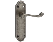 Urfic Ashworth Antique Retro Collection Door Handles On Backplate, Pewter Finish - 100-455-AT (sold in pairs)