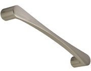 Hafele Devon Bow Cupboard Pull Handles (160mm c/c), Brushed Satin Nickel - 101.42.003