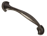 Hafele Norfolk Bow Cabinet Pull Handles (96mm c/c), Antique Pewter - 101.85.902
