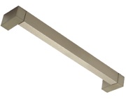 Hafele Keswick Square D Cupboard Pull Handles (160mm c/c), Brushed Satin Nickel - 102.12.056