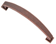 Hafele Augusta Bow Cupboard Pull Handles With Backplates (128mm OR 160mm c/c), Antique Copper - 103.30.005