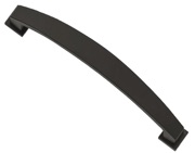 Hafele Augusta Bow Cupboard Pull Handles With Backplates (128mm OR 160mm c/c), Matt Black - 103.30.805