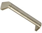 Hafele Nugent Angled Boss Bar Cupboard Pull Handles (160mm c/c), Brushed Satin Nickel - 104.74.006