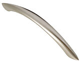 Hafele Manilia Bow Cupboard Pull Handles (96mm, 128 OR 192mm c/c), Matt Nickel - 105.65.601