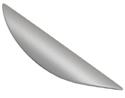 Hafele Azalea Cupboard Pull Handle (96mm c/c), Matt Nickel OR Silver RAL 9006 - 106.33.602