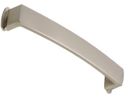 Hafele Keswick Square D Cupboard Pull Handles (160mm c/c), Brushed Satin Nickel - 106.92.604