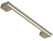 Hafele Boros Boss Bar Cabinet Pull Handle With Base (128mm - 448mm c/c), Brushed Satin Nickel - 108.63.001