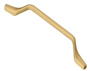 Hafele Osaka Cabinet Pull Handle (96mm OR 160mm c/c), Satin Brass - 110.22.080