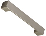 Hafele Conway D Cabinet Pull Handle (160mm OR 192mm c/c), Brushed Satin Nickel - 111.34.053