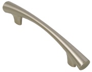 Hafele Arco Cabinet Pull Handle (128mm OR 224mm c/c), Brushed Satin Nickel - 111.62.612
