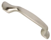 Hafele D Cabinet Pull Handle (96mm c/c), Stainless Steel Effect - 118.53.600