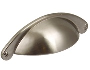 Hafele Knightsbridge Cup Handle (64mm c/c), Brushed Satin Nickel - 118.55.620