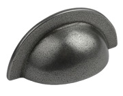 Hafele Smooth Cabinet Cup Handle (64mm c/c), Cast Iron - 120.67.951