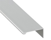 Hafele Saane Profile Grip Cabinet Wide Cupboard Pull Handle (2500 Length), Aluminium Silver - 126.14.901