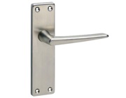 Urfic Royale Traditional Range Door Handles On Backplate, Satin Nickel - 1260-325-05 (sold in pairs)