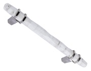 Hafele Carrione T Pull Handle (96mm OR 128mm c/c), Marble White With Polished Nickel Mountings - 133.53.035