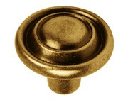 Hafele Eden Cupboard Knob (32mm Diameter), Antique Brass - 134.27.186
