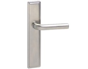 Urfic Westminster Premium Range (220mm) Door Handles On Backplate, Satin Nickel - 1360-275-05 (sold in pairs)