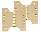 Frisco Steel Parliament Hinges (4 Inch), Polished Brass - 14721 (sold in pairs)