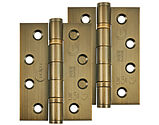 Frisco Eclipse Grade 13 - 4 Inch Stainless Steel Ball Bearing Hinge, Matt Antique Brass - 14854MAB (sold in pairs)