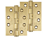 Frisco Eclipse Grade 13 - 4 Inch Stainless Steel Ball Bearing Hinge, Satin Brass - 14854SBP (sold in pairs)