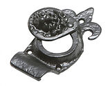 Kirkpatrick Black Antique Malleable Iron Fleur De Lys Cylinder Pull - AB1487