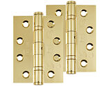 Frisco Eclipse Grade 13 - 4 Inch Stainless Steel Ball Bearing Hinge, Polished Brass - 14882 (sold in pairs)