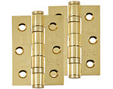 Frisco Eclipse Grade 7 - 3 Inch Stainless Steel Ball Bearing Hinge, Polished Brass - 14885 (sold in pairs)