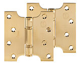 Frisco Eclipse Grade 13 - 4 Inch Stainless Steel Thrust Bearing Parliament Hinges, Satin Brass - 14989SBP (sold in pairs)