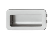 Hafele Blaver Inset Cupboard Door Pull (56mm x 110mm), Matt Chrome OR Matt Nickel - 151.35.262