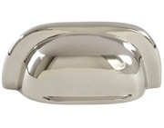 Hafele Mulberry Cabinet Cup Handle (64mm, 96mm OR 192mm c/c), Polished Nickel - 151.40.203
